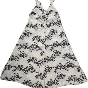 Ava Sky Dress Anessa — NWT Macadamia Fish print, size S. Maxi length.
